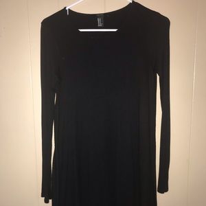 Simple Longe Sleeve T-Shirt Dress